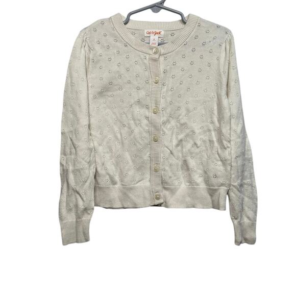 Cat & Jack 5T Cream Cardigan - Picture 1 of 2